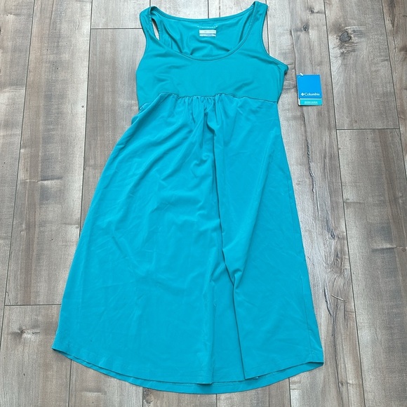 NWT Columbia Omi-Shade Sun Protection Zephyr Aqua Heights Dress Sz M - Picture 4 of 8